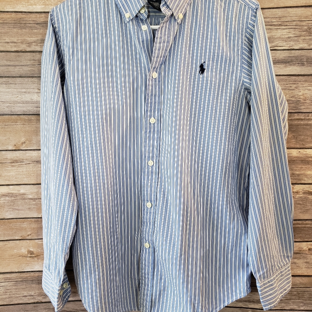 Ralph Lauren Mens Striped Shirt Youth Size 18